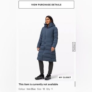 Lululemon winter jacket - “Sleet Street Long”